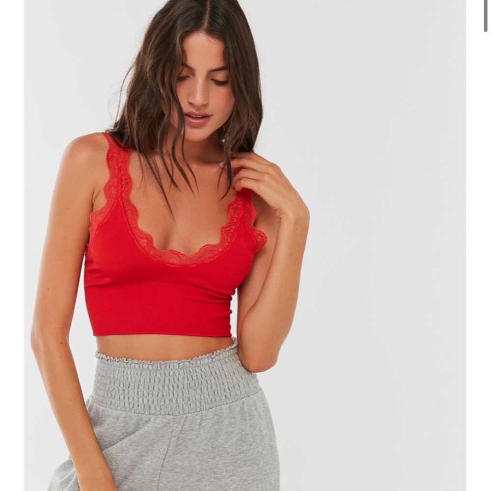 Out from under Gigi lace trim bra top